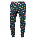sweatpants with space invaders motive