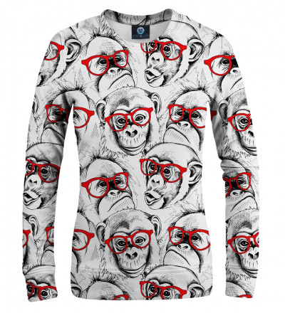sweatshirt with monkeys motive