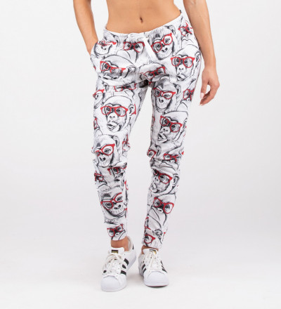 sweatpants with monkeys motive