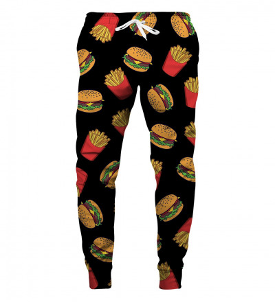 spodnie z motywem fast food