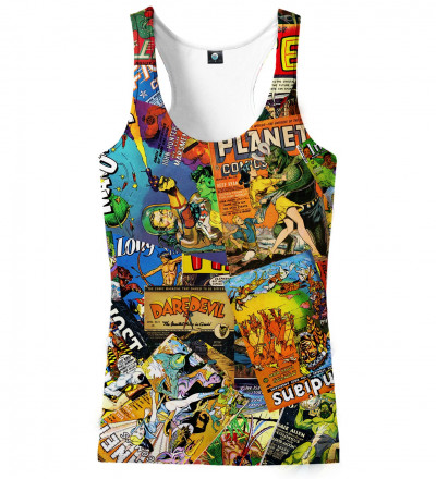 tank top with comics motive