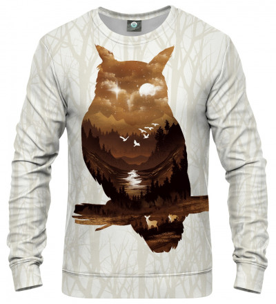sweatshirt with owl motive