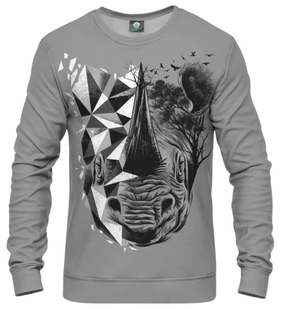 sweatshirt with rhino motive