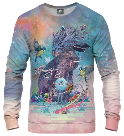 sweatshirt with rabbit and animals motive