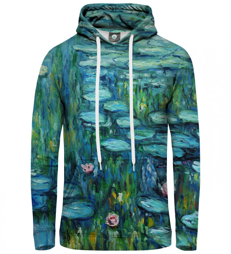 hoodie with water lillies motive