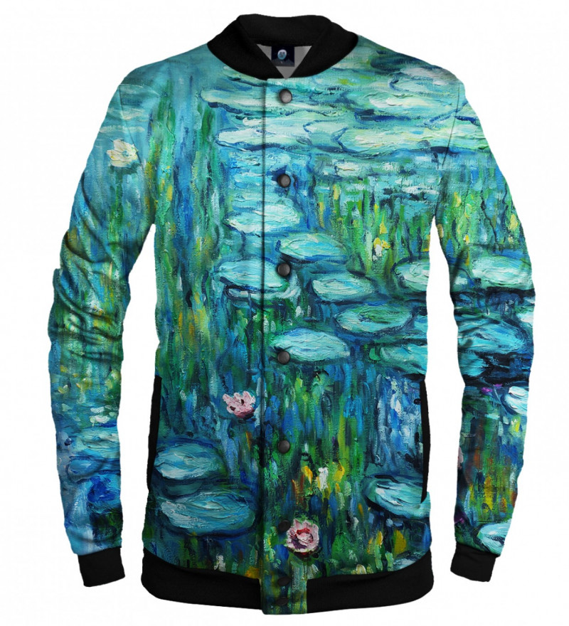 baseball jacket with water lillies