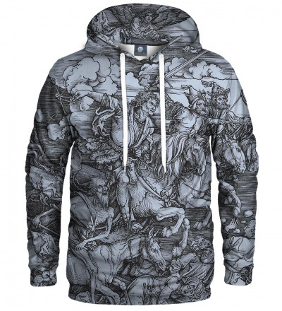 bluza z kapturem z motywem artystycznym