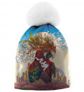 beanie with parrot motive