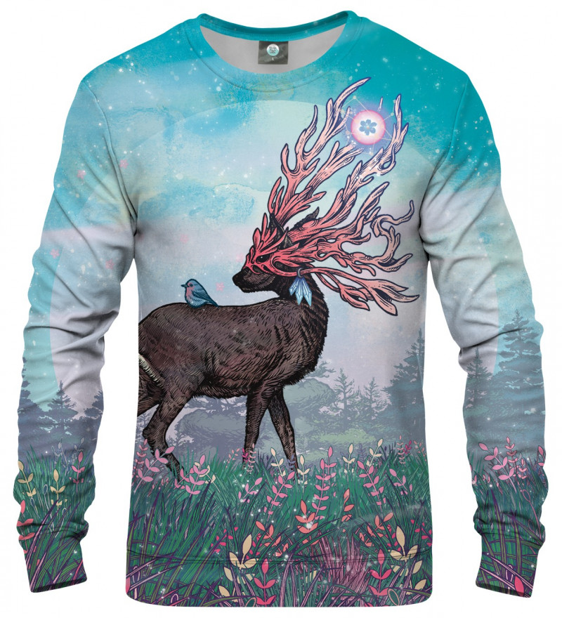 sweatshirt with deer motive