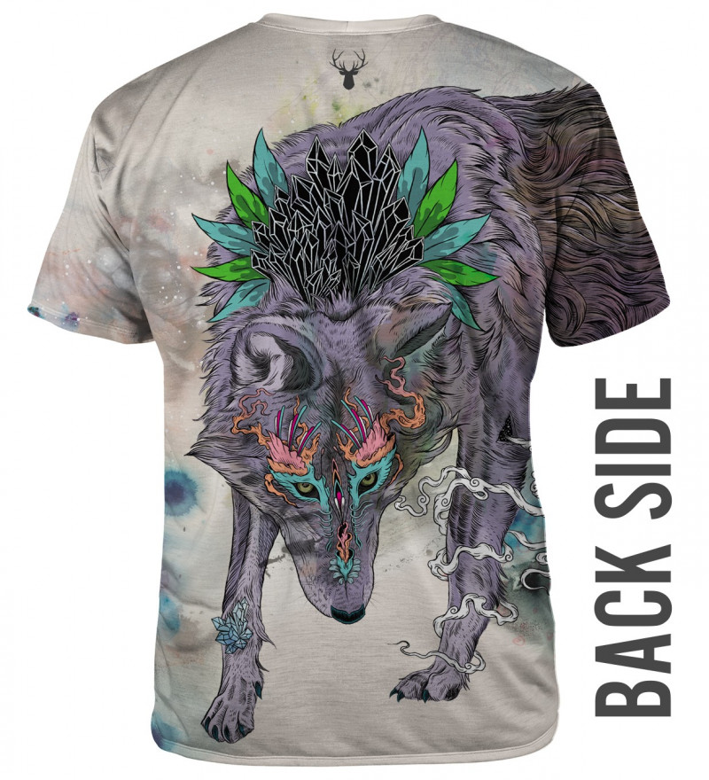 tshirt with wolf motive