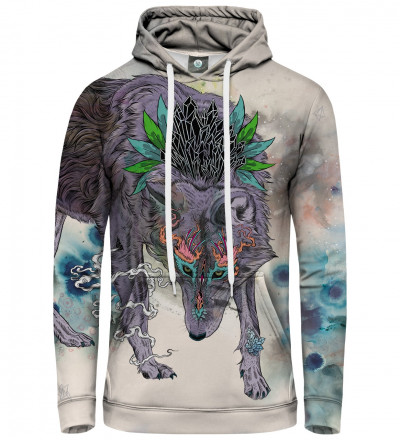 hoodie with wolf motive