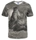 Dore Series - Monkey on a Dolphin T-shirt, by Paul Gustave Doré