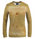 Vitruvian Man women sweatshirt, by Leonardo da Vinci