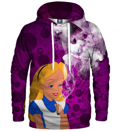 hoodie with alice in weedland motive