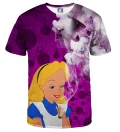tshirt with alice in weedland motive