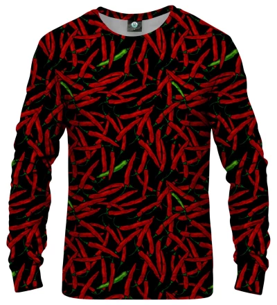 sweatshirt with chilli motive