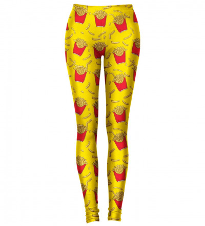 leggings with fries motive