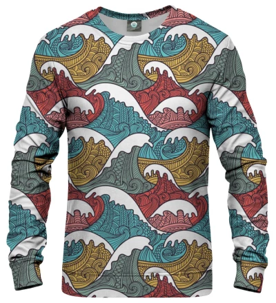 sweatshirt with waves motive