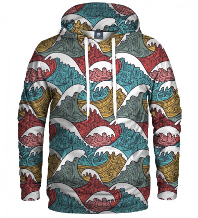 hoodie with waves motive
