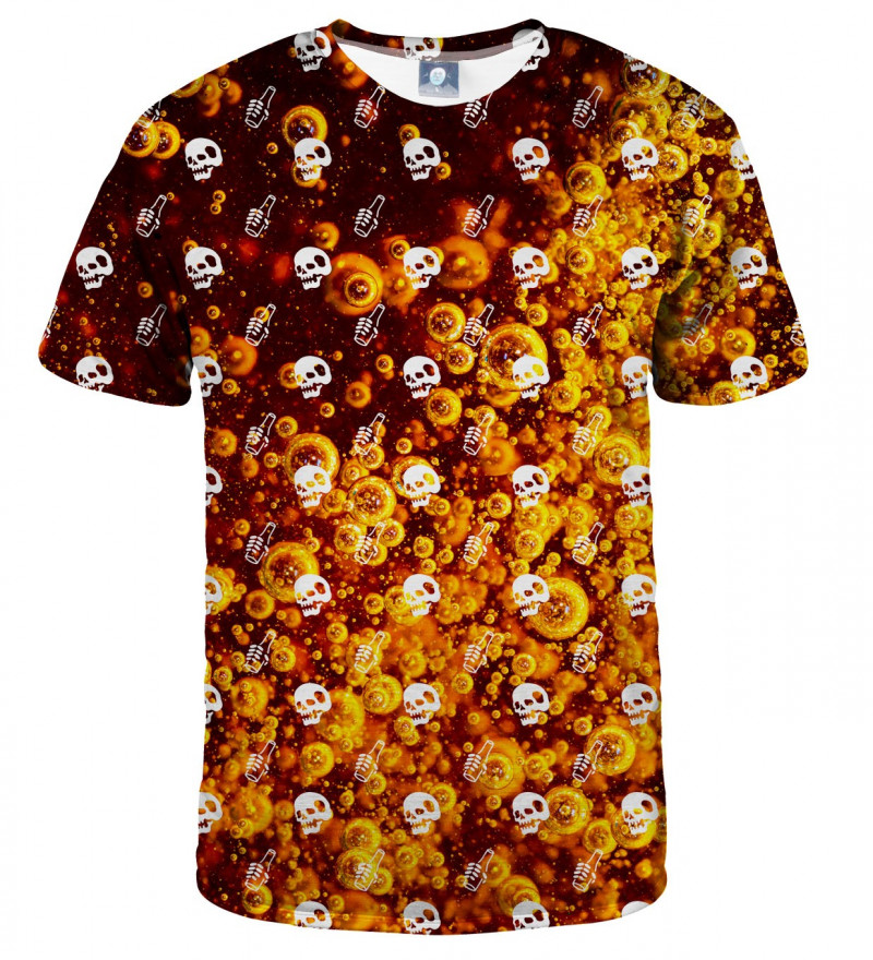 tshirt with beer and skull motive
