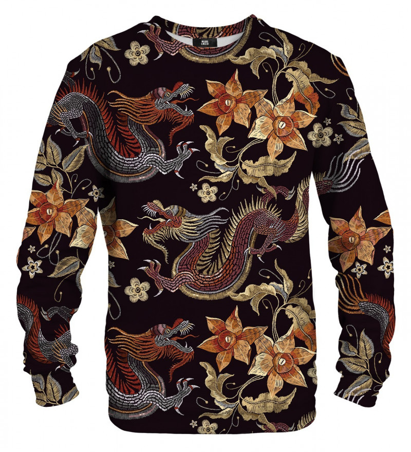 sweatshirt with japanese dragon motive