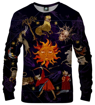 sweatshirt with astrological motive