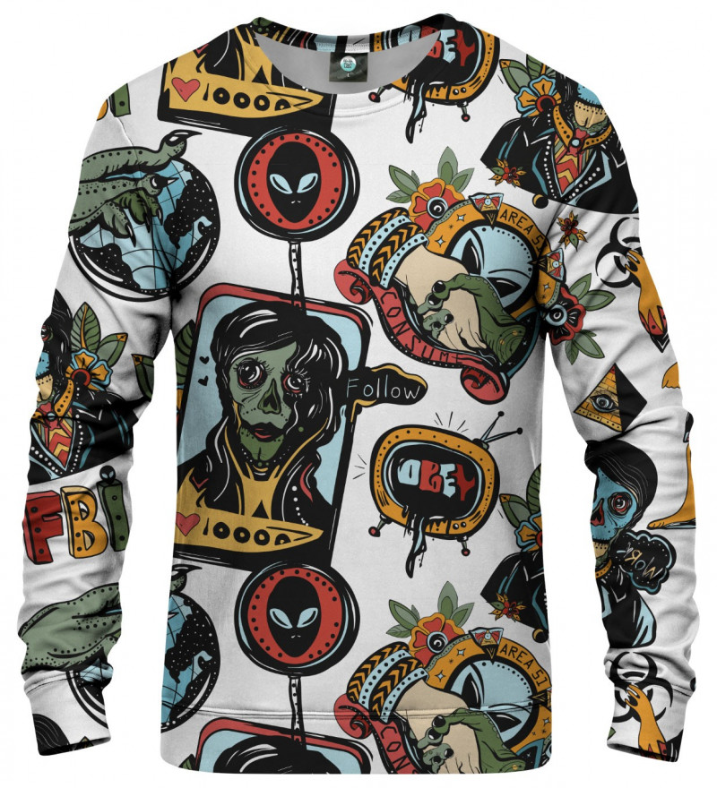 sweatshirt with ufo motive