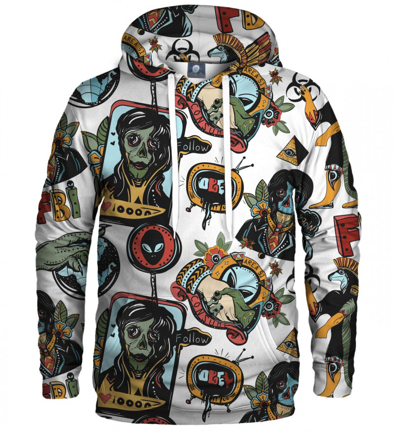 hoodie with ufo motive