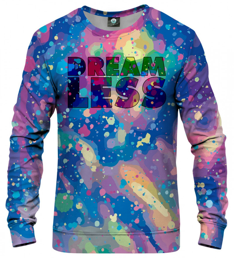 colorful sweatshirt with dreamless inscription