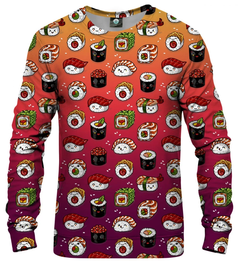 sweatshirt with sushi motive