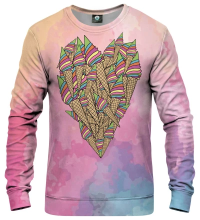 sweatshirt wit ice cream heart motive