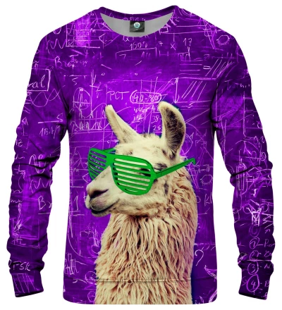 sweatshirt with lama motive
