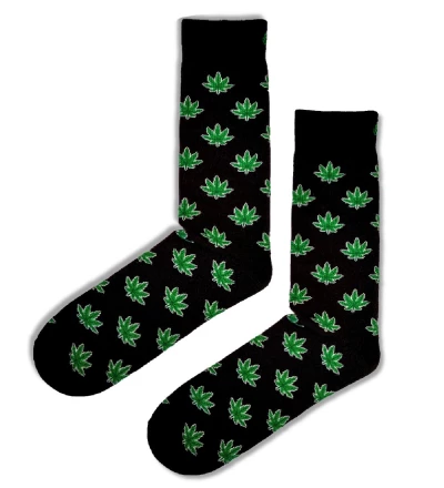 cotton socks with herb motive