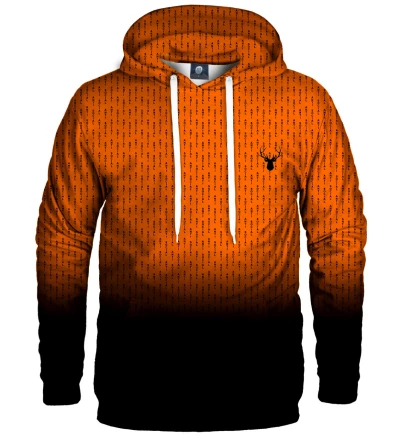orange hoodie with anti social insciption