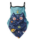 Space Cat Bandana Face Mask