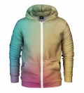 Colorful ombre Zip Up Hoodie