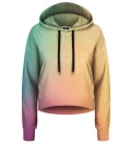 Crop Hoodie Colorful ombre