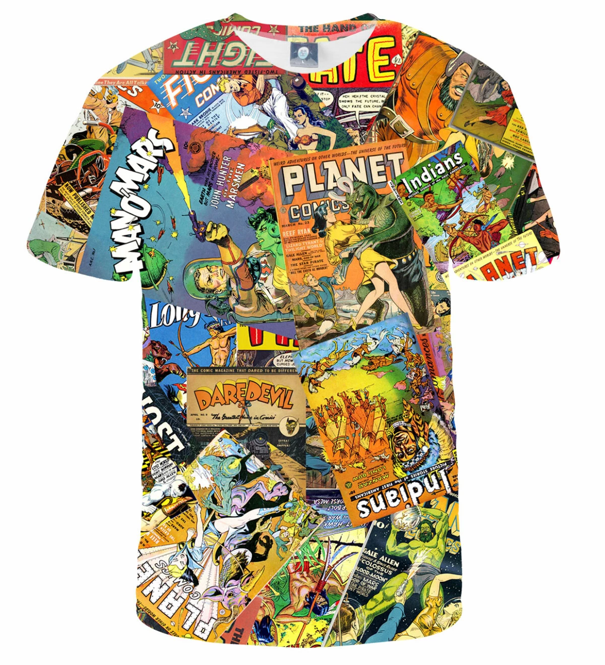 Vintage Streetwear Cerbae Comic Strip All Over Print newest T-Shirt Made In USA