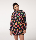 Mexican hearts Hoodie Oversize Dress