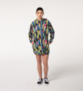 Colorful Cactus Hoodie Oversize Dress