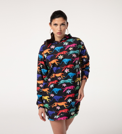 Cheetah Hoodie Oversize Dress