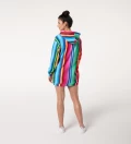 Colorful Stripes Hoodie Oversize Dress