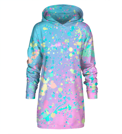 Splashed Hoodie Oversize Dress