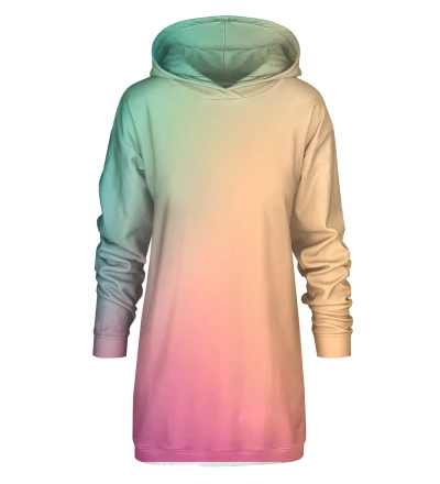 Colorful Ombre Hoodie Oversize Dress