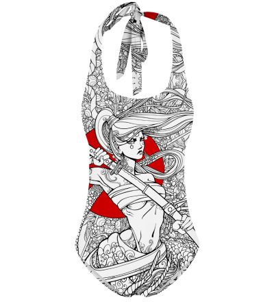 Lady Samurai open back swimsuit