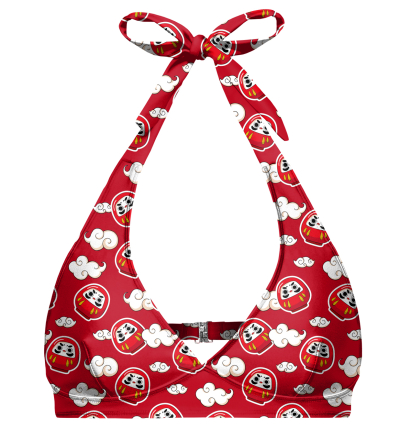 Daruma Dolls Halter Neck Bikini Top