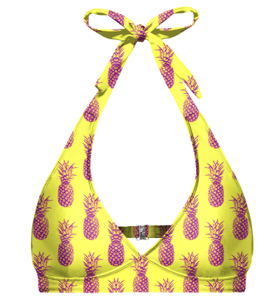 Hawaii Pineapple Halter Neck Bikini Top