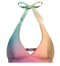 Colorful Ombre Halter Neck Bikini Top