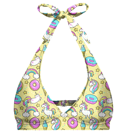Unicorn heaven Halter Neck Bikini Top