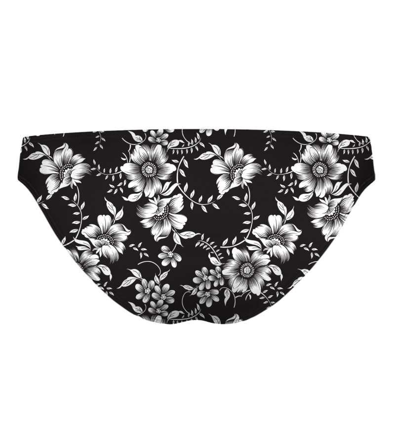 Dark Flowers Regular Bikini Bottom